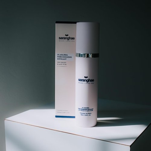 Saranghae AHA BHA Pore Refining Exfoliant - 2% Salicylic & Lactic Acid Toner - Smooth, Clarify Skin - Fragrance-Free, 4 fl oz