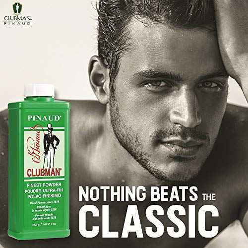 Clubman Pinaud Finest Powder, Classic White Powder for Men, Protection Against Sweat and Body Odor, 9 oz x 3 Packs