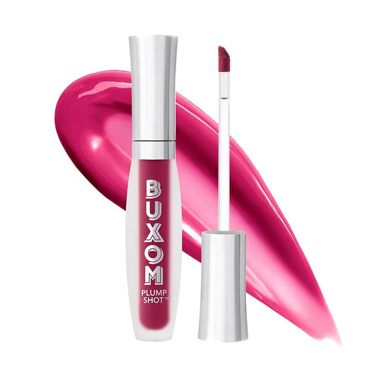 Buxom Plump Shot Peptide-Infused Lip Serum, Lip Plumping Gloss, Formulated with Advanced Peptides, Hyaluronic Acid, Avocado & Jojoba Oil