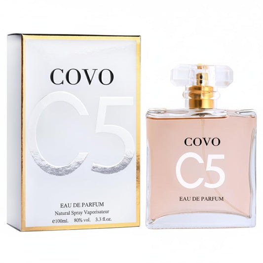 Urban Collection Covo C5 Eau De Parfum for Women - 3.3 fl oz | Delicate Floral Jasmine & May Rose Scents - Cruelty-Free Gift