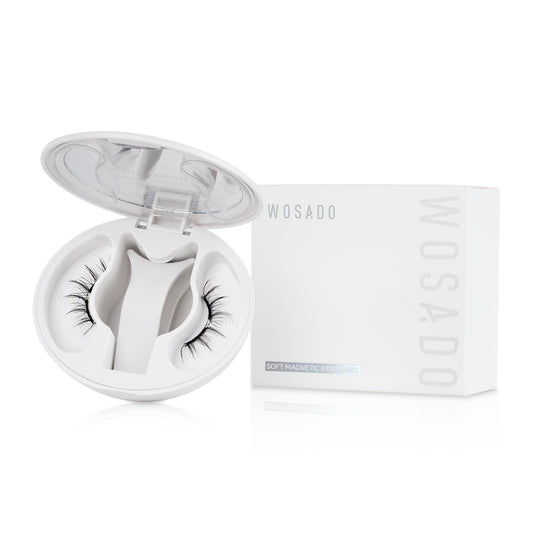 WOSADO Magnetic Eyelashes with Applicator Kit, No.14 FROST BLACK, Reusable Magnetic Lashes without Eyeliner, Glue-free False Lashes, Waterproof, Lightweight, Suit for Natural Makeup