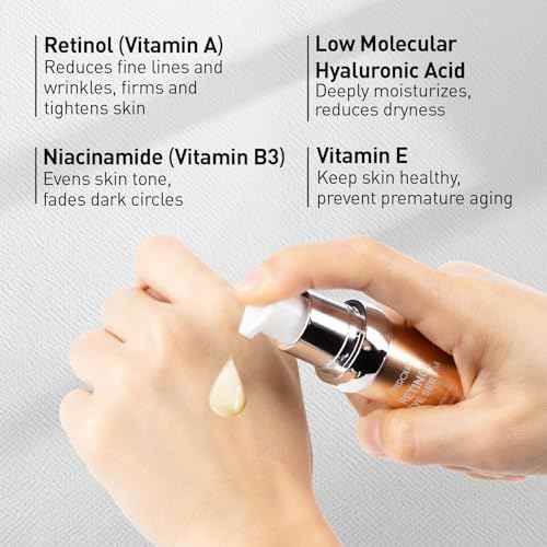 Retinol Eye Cream for Anti-Aging & Wrinkles ? Firming, Hydrating & Repairing Eye Serum with Niacinamide, Hyaluronic Acid, Vitamin E & Bifida Ferment Lysate, 0.7 Fl Oz (Pack of 1)