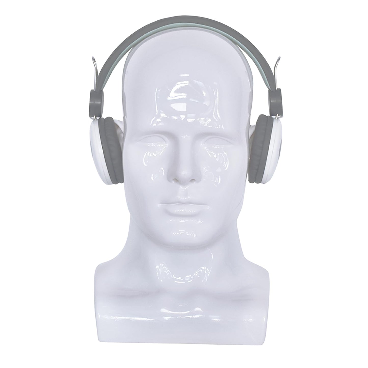 BLTYXT PVC Male Mannequin Head Professional Manikin Training Head for Display Headphone Game Console Hats Wigs Jewellery Glasses Facemask Caps Model Head (L90LB)