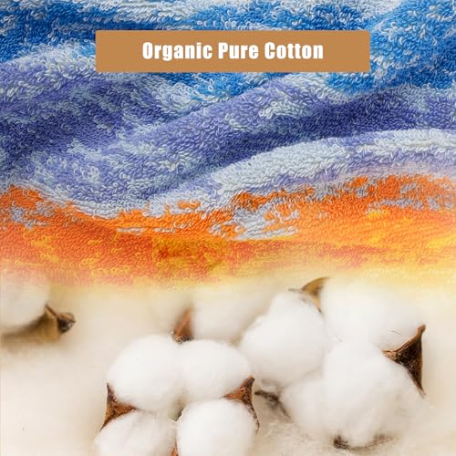 SEMAXE Luxury Bath Towel for Bathroom, 100% Cotton Towel with Hanging Loop, Soft & Absorbent, Gift Box Packaging, 55" L x 27" W, Colorful Towel Wheat Field