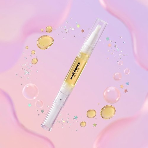 Twinkled T Nail Honey Cuticle Oil Pen – Organic Nail Growth Oil for Dry Cuticles, Brittle Nails & Hangnails – Strengthening Nail Treatment with Jojoba, Almond & Argan Oil (2ml Pen)