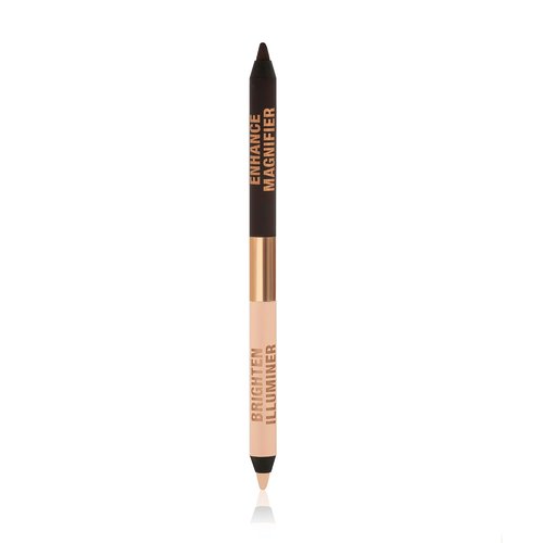 Charlotte Tilbury Super Nudes Eyeliner Duo - Long-Lasting Matte Gel with Black-Brown & Nude Shades | Intense Pigment, Easy-Glide Dual-Ended Pencil