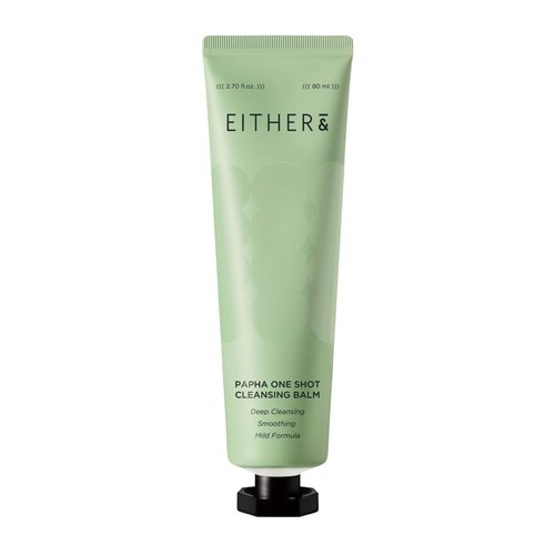 EITHER& PAPHA One Shot Cleansing Balm - 2-in-1 Makeup Remover & Gentle Oil-to-Milk Cleanser with Papaya Enzyme & PHA (2.70 fl. oz.)
