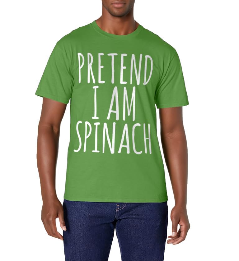 Lazy Funny Halloween Costume TShirt Pretend I Am Spinach T-Shirt