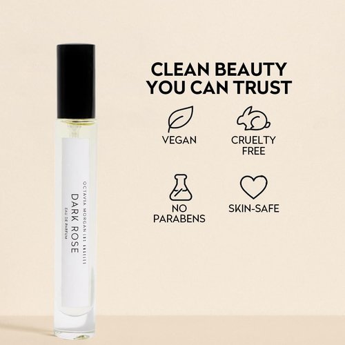 Octavia Morgan Dark Rose Eau De Parfum - Bold Vanilla & Black Rose Fragrance - Long-Lasting Unisex Perfume - 10ML Travel Size