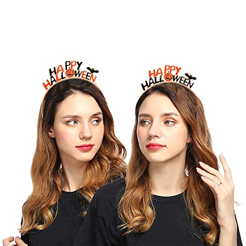 HEIDKRUEGER 2 Pieces Halloween Headbands for Women Hair Hoop Accessories