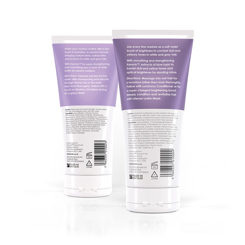 Skiennix White Hot Brighten Duo - Brilliant Shampoo & Luminous Conditioner 200ml | Banish Brassy Tones