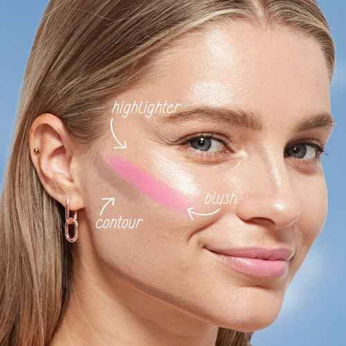 CoverGirl Trublend Skin Enhancer Highlighter Balm Stick, 310 Moonlight, Vegan Formula, Easy to Use, Glides on Effortlessly, Non-Greasy, Doesn't Crease, 0.21oz