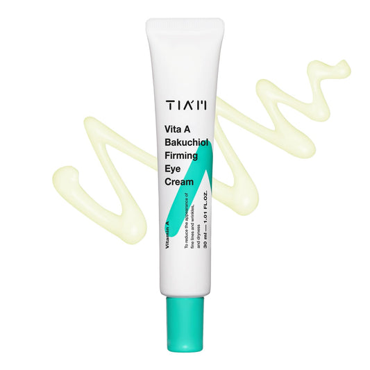 TIAM Vita A Bakuchiol Eye Cream - Anti-Aging Formula for Wrinkles & Dark Circles | 1.01 fl oz, Fragrance-Free