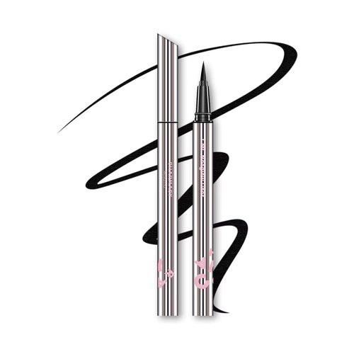 CHARMACY Liquid Eyeliner - Waterproof Intense Black Pen with Ultra Fine Tip | Long-Lasting & Smudge-Proof, 0.6ml