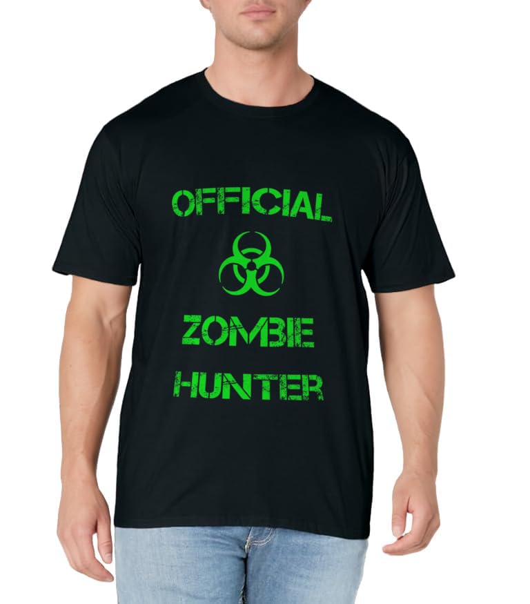 Official Zombie Hunter Halloween Funny Costume T-Shirt