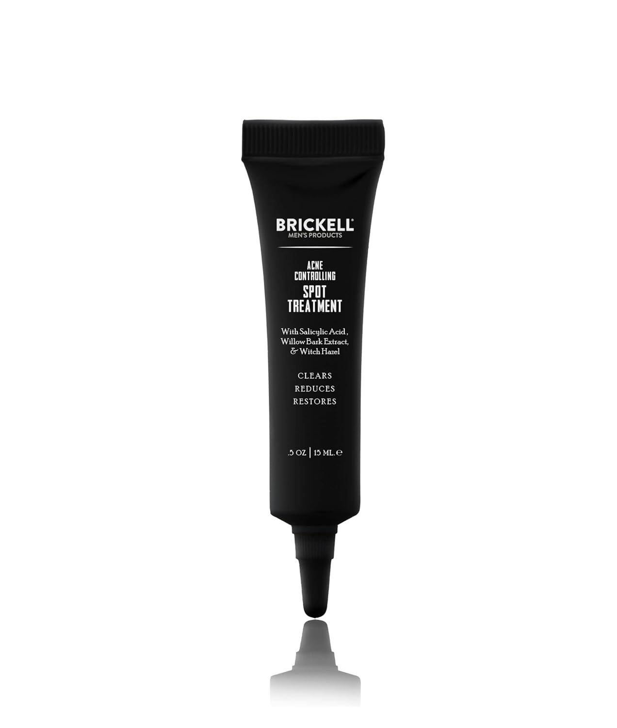 Brickell Men's Acne Spot Treatment - Natural & Organic Formula to Reduce Redness | 0.5 Ounce, Unscented