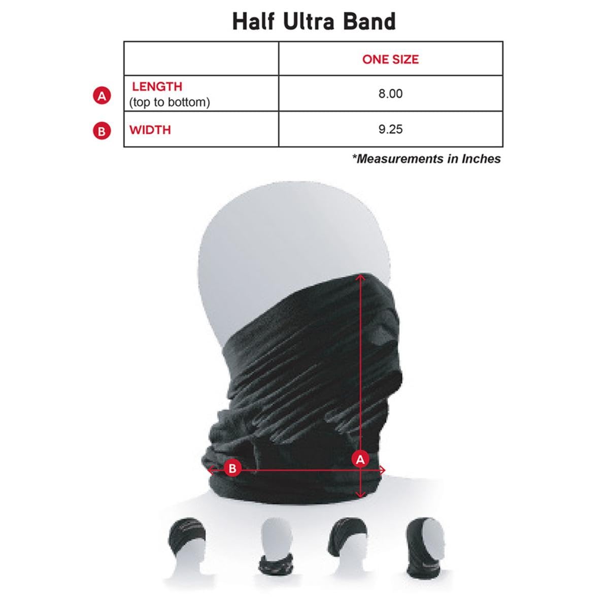 Headsweats Ultra Band-Half Size (Red Tribal)