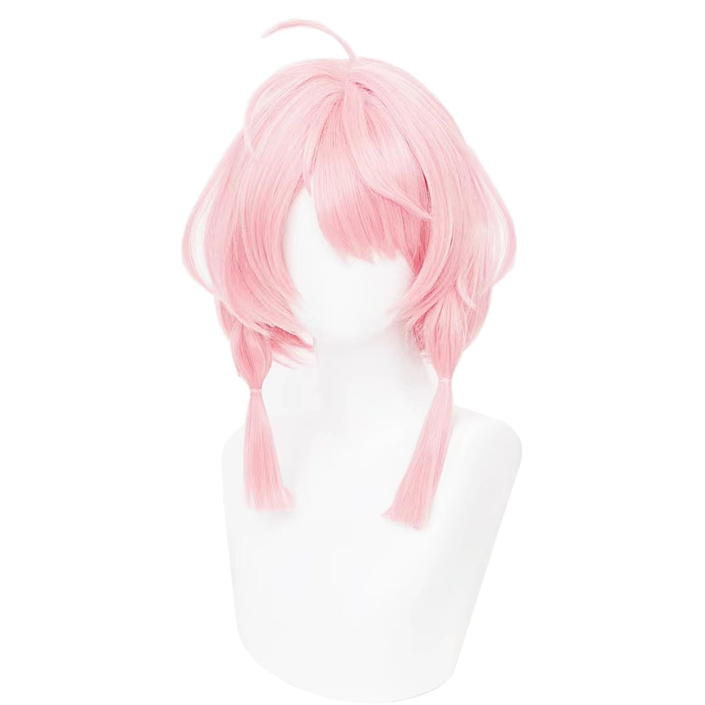 XiongXiongLe Taoqi Cosplay Wig Women Costume Pink Middle Long Straight Hairs Wigs with Two Braids for Women Adult Cos Wuthering Waves Anime Game Party Halloween Christmas(Taoqi)