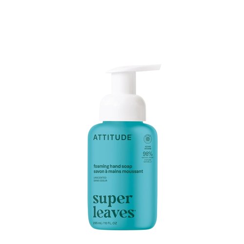 ATTITUDE Foaming Hand Soap - EWG Verified, Vegan & Cruelty-Free, Unscented - 10 Fl Oz