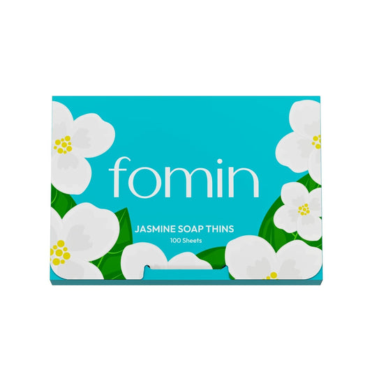 FOMIN - Paper Soap Sheets for Hand Washing - (100 Sheets) Jasmine Portable Travel Soap Sheets, Dissolvable Camping Mini Soap, Portable Hand Soap