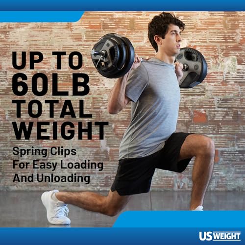 US Weight Weight Set for Home Gym - Barbell, Curl Bar or Multi-Use Options - Various Weight Options