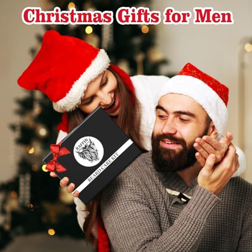 RAFFIN Beard Kit for Men, Birthday for Men's Care w/Oil,Balm, Brush, Comb - Christmas Stocking Stuffers for Men,Gifts for Him/Husband/Boyfriend/Daddy/Dad