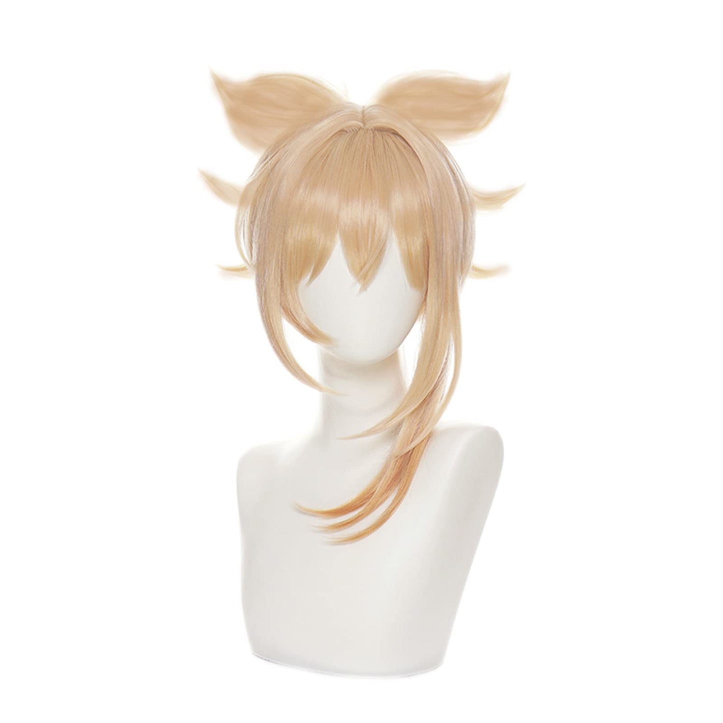 Anime Cosplay Wig Genshin Impact Yoimiya Short yellow hair Wig with Free Wig Cap for Comic Con, Cosplay show, Halloween