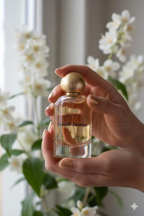 NOIR Moonlit Jasmine Eau de Parfum for Women - Luxurious Floral Fragrance with Jasmine, Peach & Amber | Long-Lasting 100ml / 3.4 Fl Oz