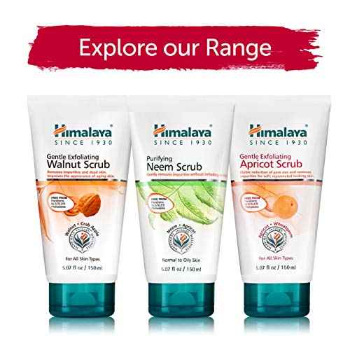 Himalaya Gentle Exfoliating Apricot Scrub with Vitamin E, Exfoliates Dead Skin Cells, For All Skin Types, Free from Parabens, SLS and Phthalates, 150 ml (5.07 oz)