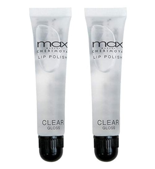 Cherimoya MAX Clear Lip Polish - Hydrating Formula for Glossy Lips | 2-Piece Set