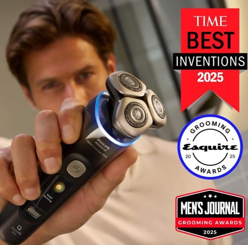 Philips Norelco Shaver i9000 Prestige - Ultra Wet & Dry Electric Shaver with SenseIQ Pro Technology | Black Gradient, 5 Modes