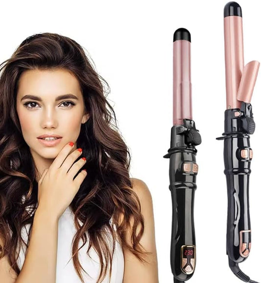 Skiennix Rotary Curler - 1 Inch User-Friendly Curling Iron with Automatic Shutdown | Rose Gold