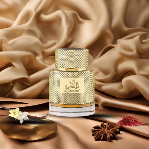 Lattafa Qaaed - Spicy, Woody, Oud, Leather - Eau de Parfum Long-Lasting Fragrance for Men, 3.4 Ounce / 100 ml