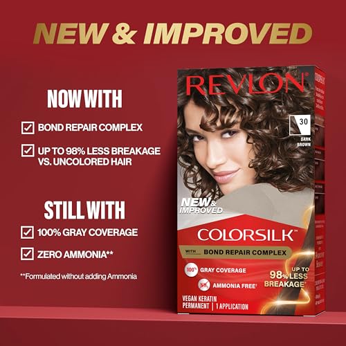 Revlon ColorSilk with Bond Repair Complex, Blonde Permanent Hair Color, 100% Gray Coverage, Ammonia Free Hair Dye, Vegan Keratin, 70 Medium Ash Blonde (Pack of 3)