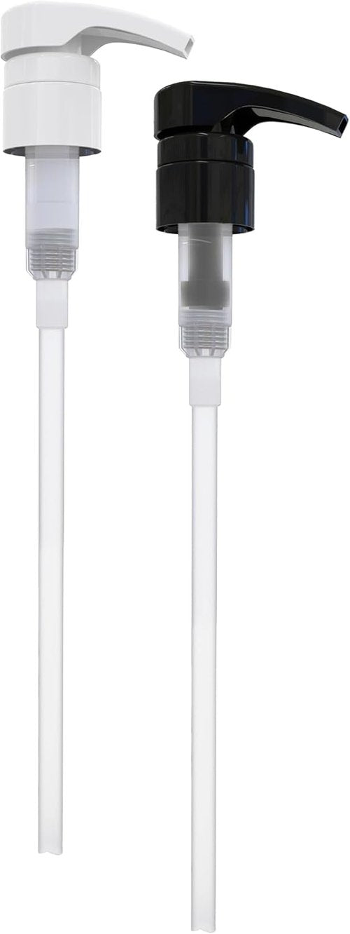 Brightfrom Universal Dispensing Pump - Ideal for Shampoo & Conditioner | Fits 12oz to 33.8oz Bottles, 2 Pack, White/Black