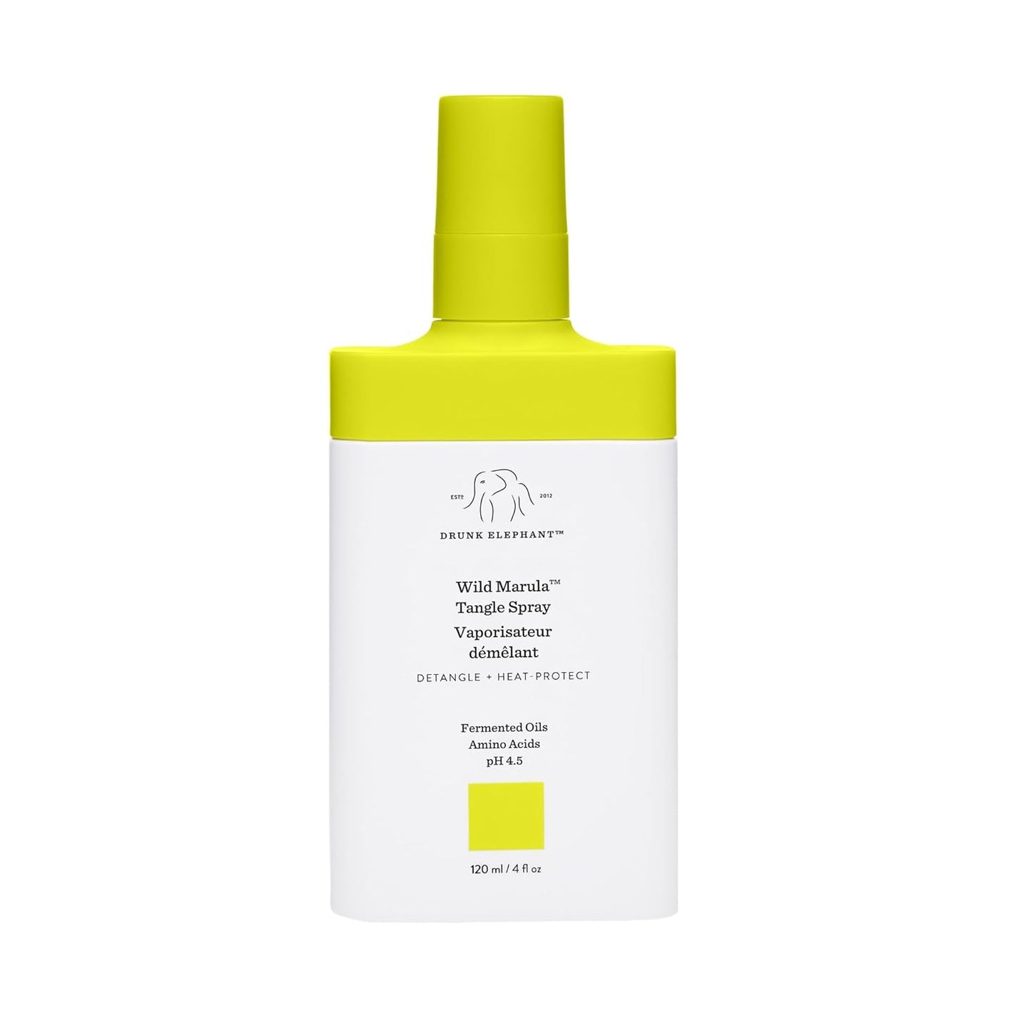 Drunk Elephant Wild Marula Tangle Spray - 120 ml | Detangler & Heat Protectant - Sulfate-Free, Cruelty-Free