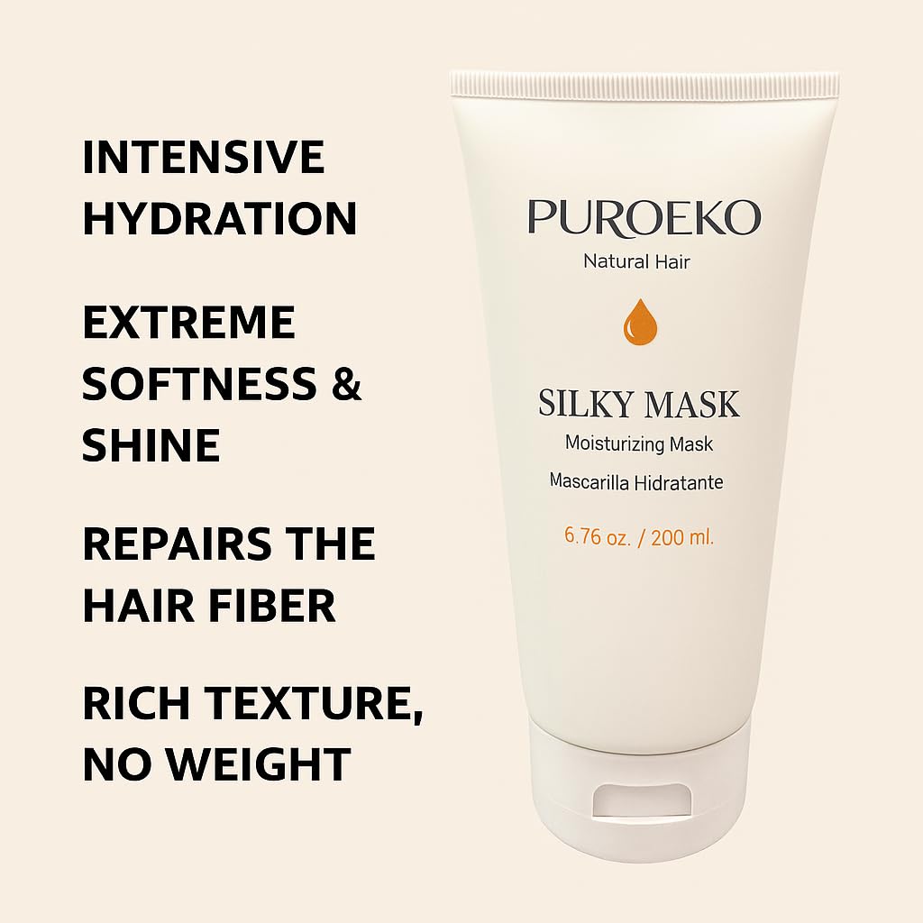Silky Mask | Natural Formula Hair Mask for Deep Hydration & Frizz Reduction - 8.8 oz