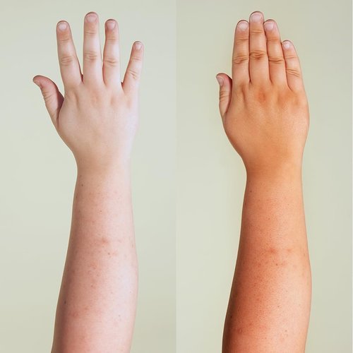 b.tan Clear Self Tan Gel & Face Spray Kit - Dark 1 Hour Express, Transfer-Resistant Tanner with Body Mitt