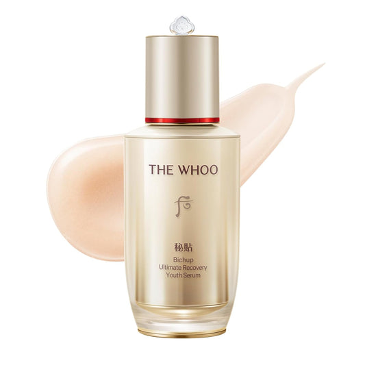 The Whoo Bichup Ultimate Recovery Youth Serum - Intensive Anti-Aging Skincare with NAD+ & Ceramide for Wrinkles | Day & Night Firming Treatment
