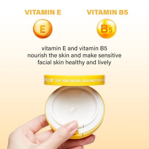 ATOPALM Tok Facial Sun Pact 15g SPF43 PA+++| Zinc Sunscreen for Sensitive Skin | Dry Moisturizing Protection Korean Mineral Cream