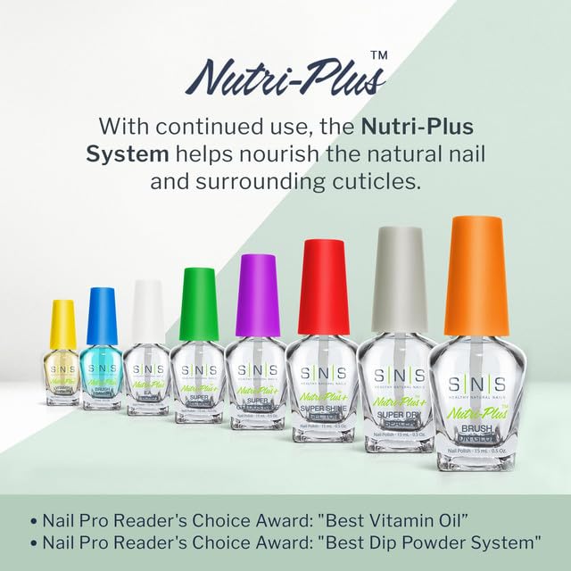 SNS Base Coat Nail Polish - Long-Lasting, Fast-Drying Gel Base | Low-Odor, No UV Lamp - 0.5 Oz