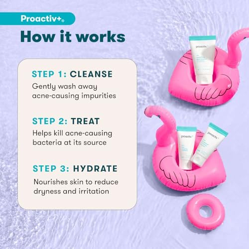 Proactiv+ 3 Step Advanced Skincare Acne Treatment ? Salicylic Acid Face Wash, Benzoyl Peroxide Pore Minimizing Treatment, and Salicylic Acid Hydrating Moisturizer - 30 Day Complete Acne Skin Care Kit