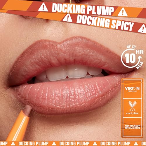 NYX PROFESSIONAL MAKEUP Duck Plump Plumping Lip Liner, Matte Pencil With Up To 10HR Wear, Double Dose (Dark Brown Lip Liner)