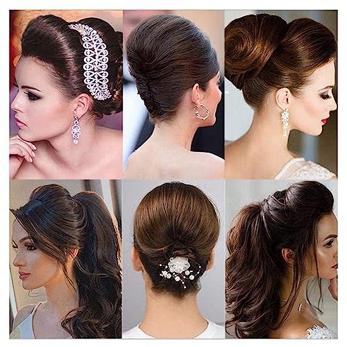 Wig Fluffy Hair Pad Hair Bun Invisible False Hair Clip Bump It Up Volume Hair Base Insert Hair Styler Accessories for Women 2 pcs Burgundy