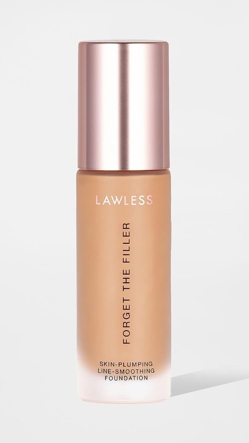 LAWLESS Skin-Plumping Foundation - Forget The Filler, Medium Warm Undertones, 1.0 Ounce