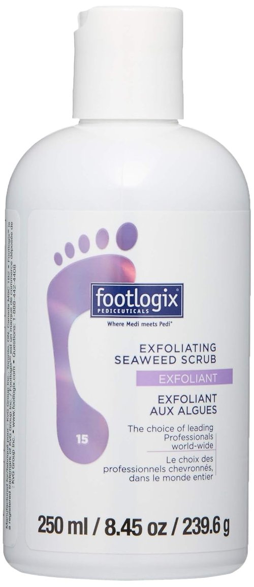 FOOTLOGIX Exfoliating Seaweed Scrub - Deep Cleansing Formula | 8.45 oz for Soft, Smooth Skin