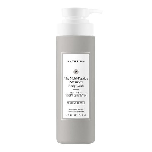 Naturium Multi-Peptide Body Wash - Rejuvenate & Smooth Skin with Rice Amino Acids & Vitamin E | 500 mL