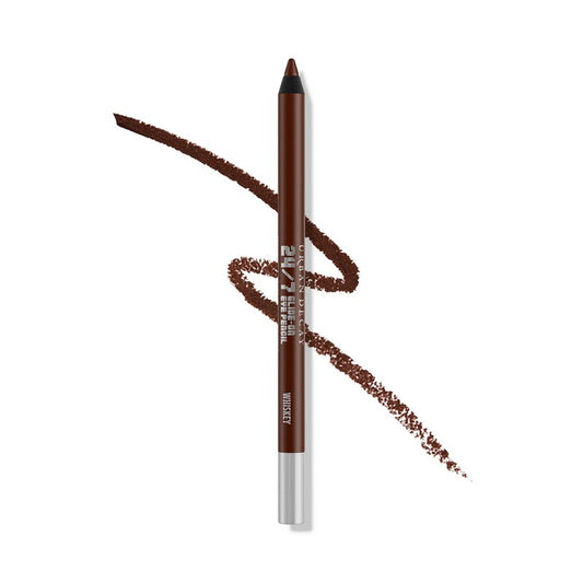 URBAN DECAY 24/7 Glide-On Waterproof Eyeliner Pencil - Smudge-Proof, Long-Lasting, Transfer-Proof, Up to 16HR Wear, Smooth No-Tug Formula, Whiskey (Rich Brown Matte) - 0.04 oz