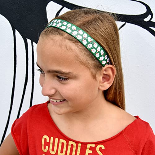 FROG SAC Christmas Headbands for Girls, Adjustable No Slip Hair Bands, Thin Holiday Headband for Girl Hair Accessories, Stocking Stuffers for Kids