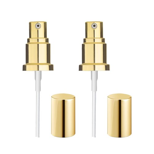 Chris.W Foundation Pump Dispenser - 2 Pack for Estee Lauder Double Wear & Maybelline Fit Me | Gold Lid